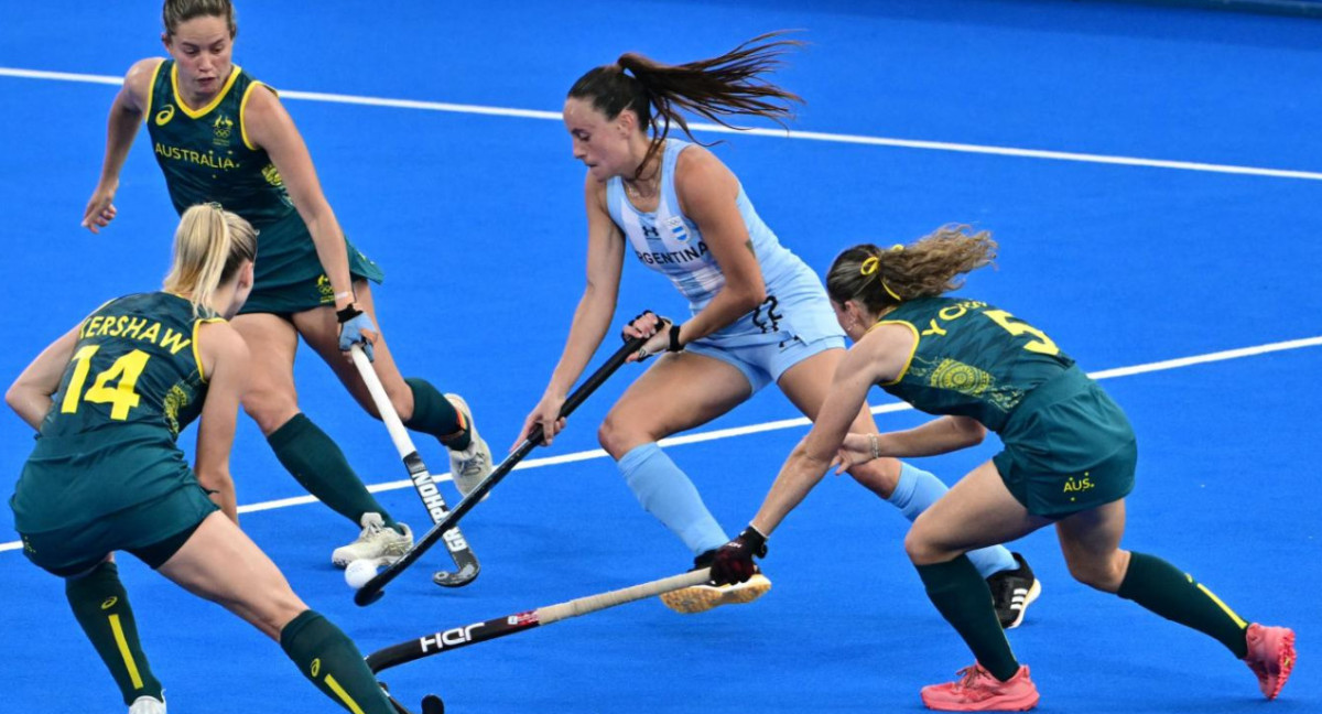 Las Leonas ante Australia en los Juegos Olímpicos París 2024.