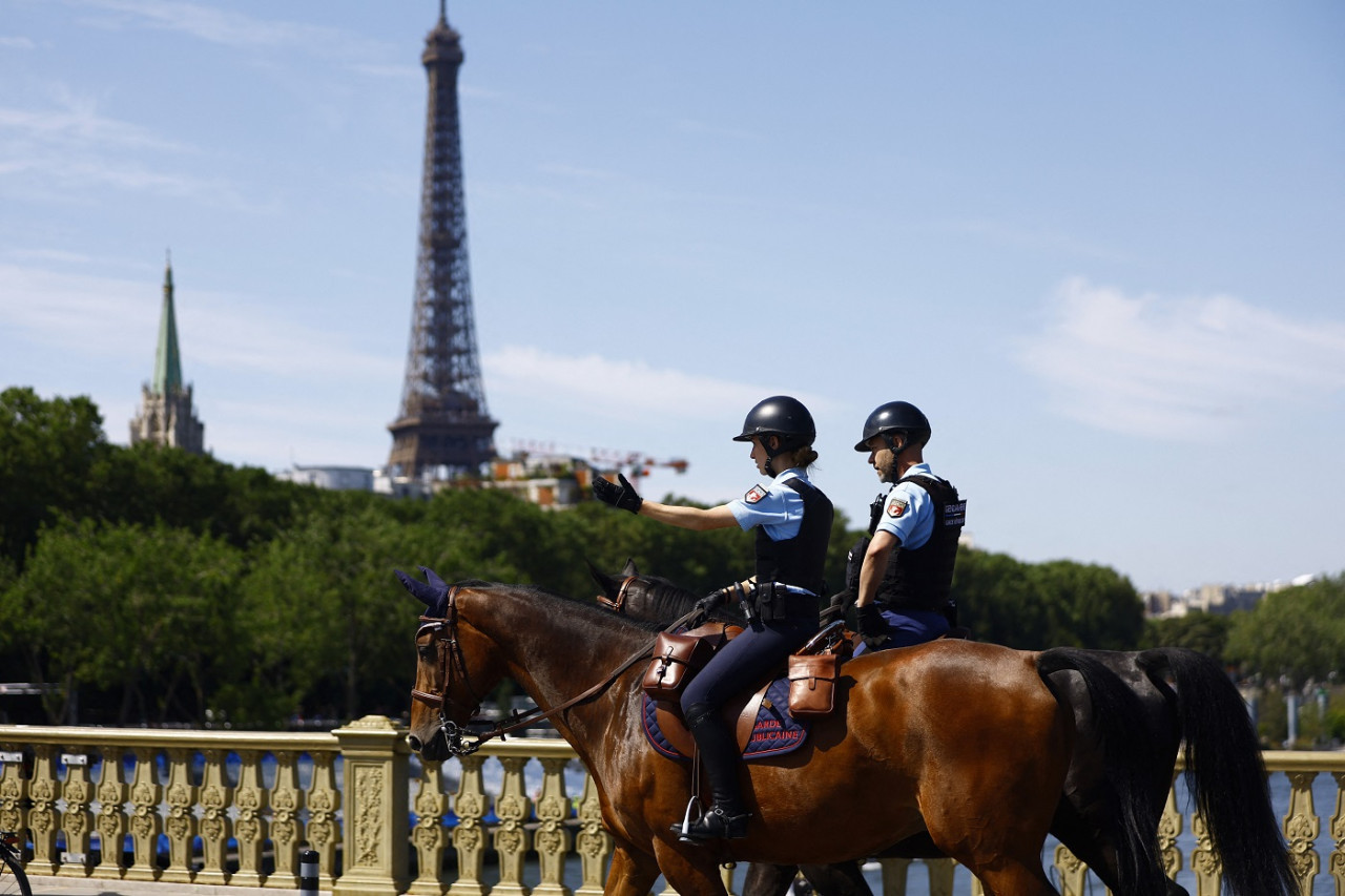 Seguridad en los Juegos Olímpicos de París 2024. Foto: Reuters