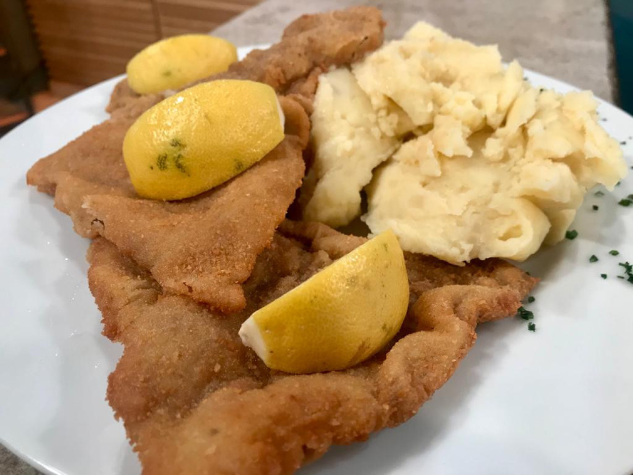 Milanesa con puré. Foto: Cocineros argentinos