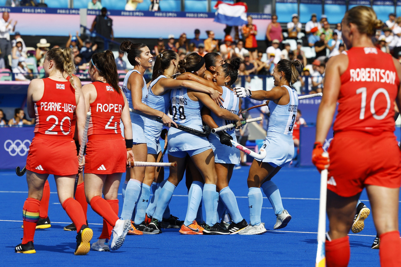 Las Leonas ante Gran Bretaña en los Juegos Olímpicos París 2024.