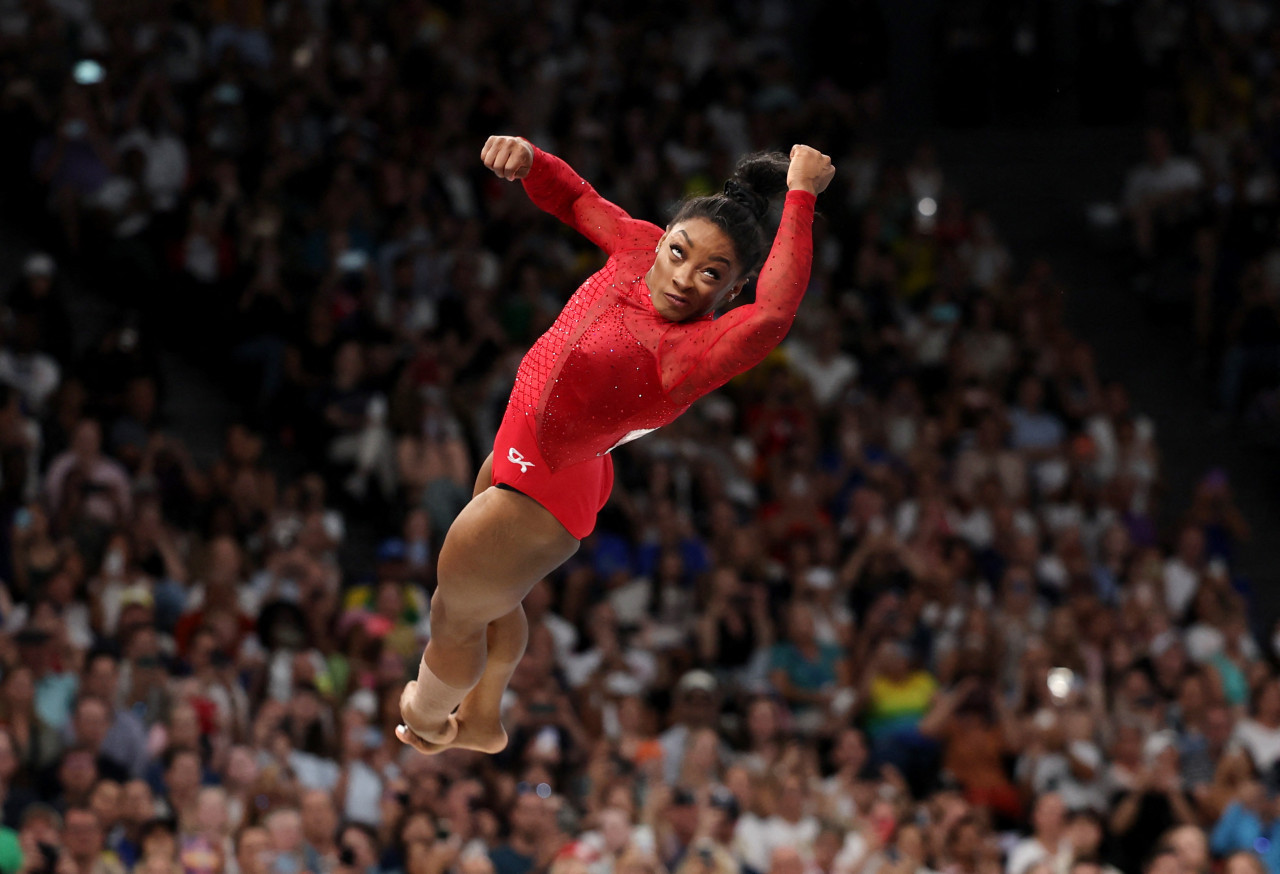 Simone Biles; Juegos Olímpicos de París 2024. Foto: Reuters.