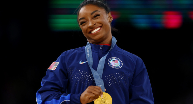 Simone Biles; Juegos Olímpicos de París 2024. Foto: Reuters.