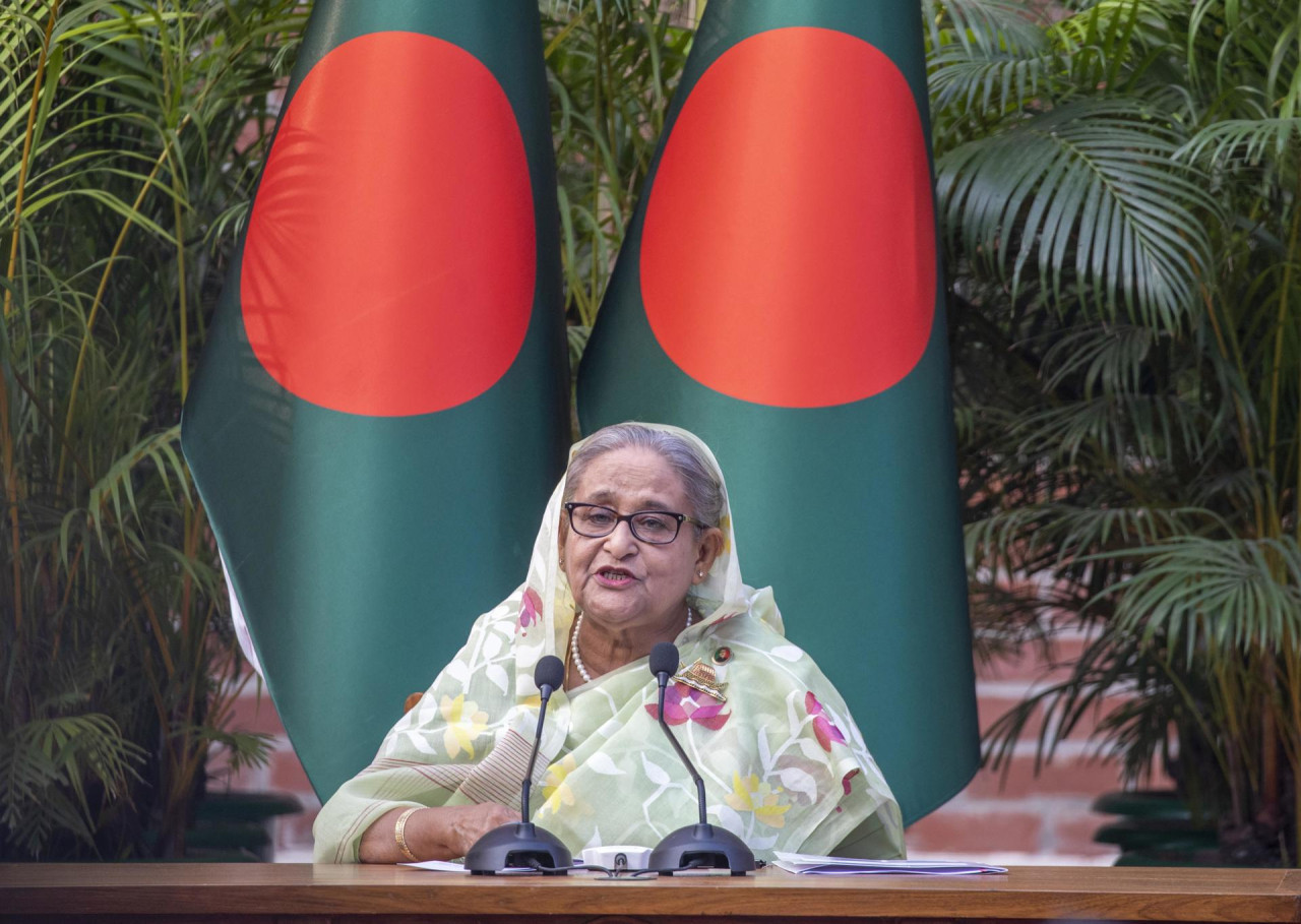 La exprimera ministra de Bangladesh, Sheikh Hasina. Foto: EFE.