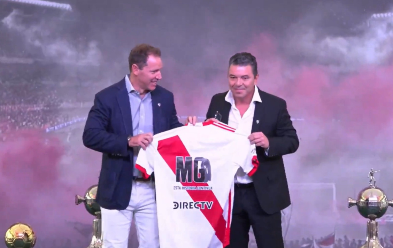 Marcelo Gallardo volvió a River como DT. Foto: captura video.