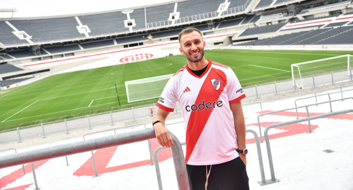 Germán Pezzella; River Plate. Foto: X @RiverPlate.