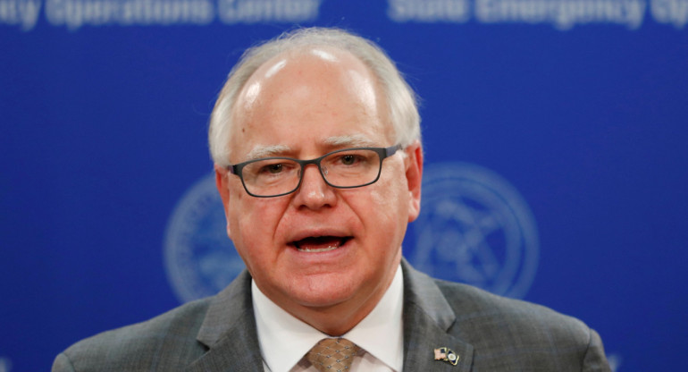 Tim Walz, candidato a vicepresidente de Estados Unidos. Foto: Reuters.