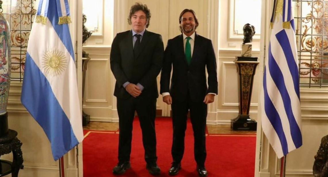 Javier Milei y Luis Lacalle Pou. Foto: Presidencia