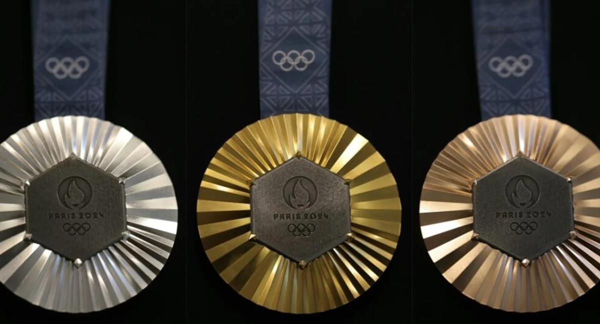 Las medallas de los Juegos Olímpicos de París 2024. Foto: NA.