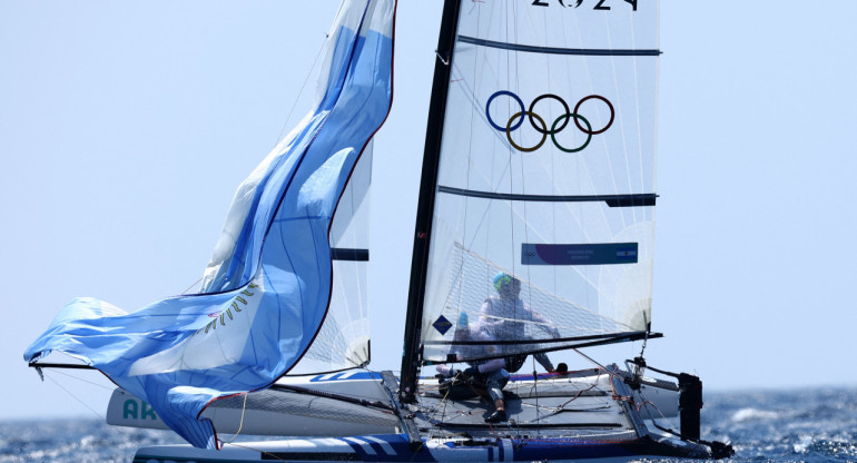 Mateo Majdalani y Eugenia Bosco; Juegos Olímpicos de París 2024. Foto: Reuters.