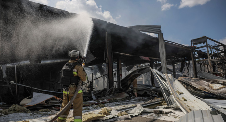 Ataques de Rusia contra Donetsk, Ucrania. Foto: Reuters.