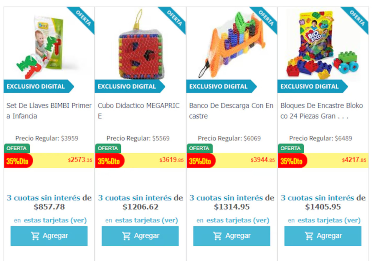 Ofertas de juguetes en coto online