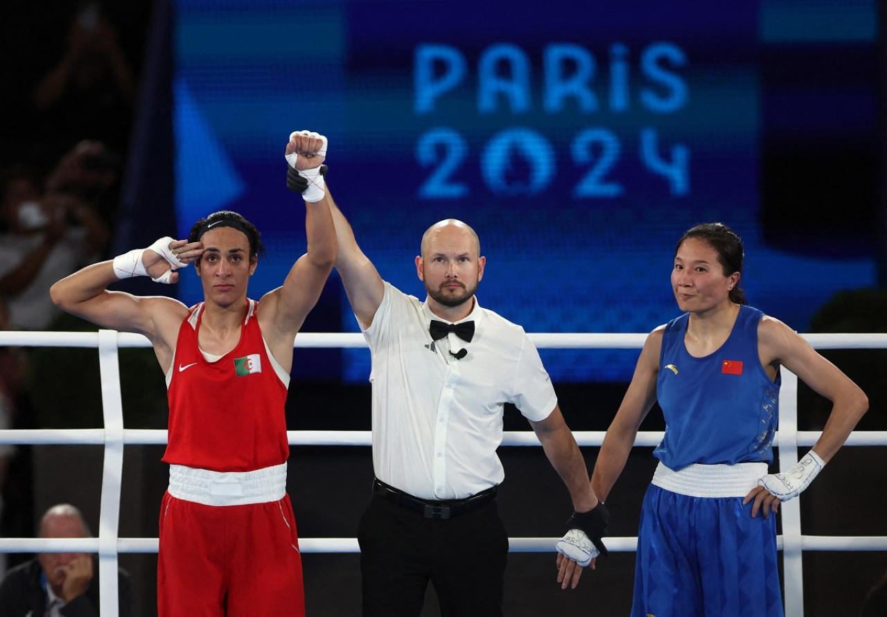 Imane Khelif ganó el oro en los Juegos Olímpicos de París 2024. Foto: Reuters