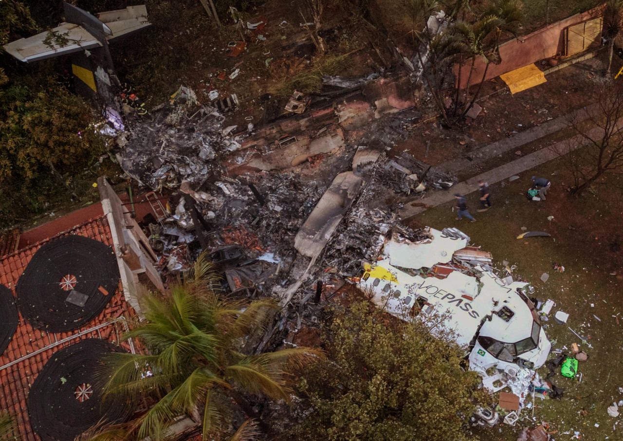 Trágico accidente aéreo en Brasil. Foto: EFE