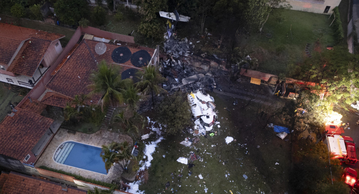 Trágico accidente aéreo en Brasil. Foto: EFE