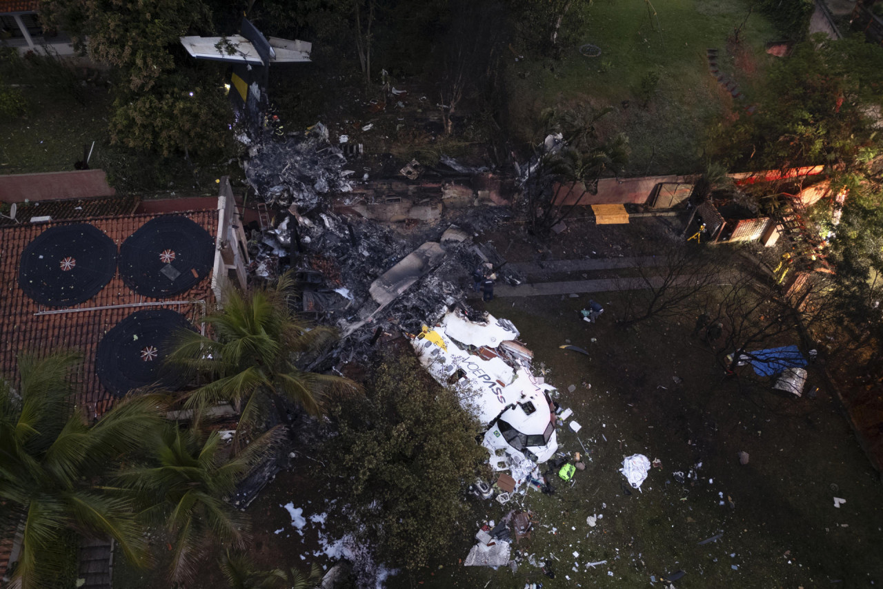 Trágico accidente aéreo en Brasil. Foto: EFE