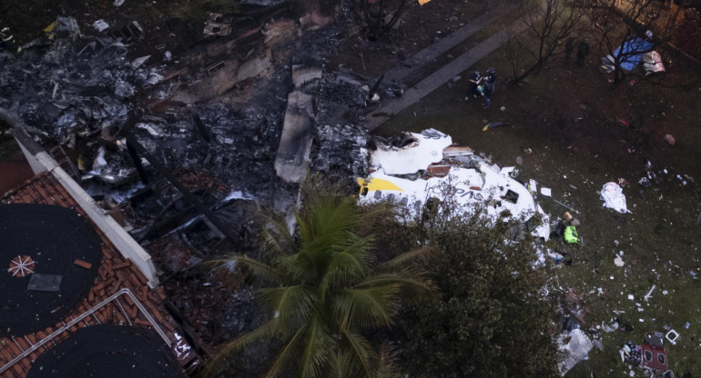 Trágico accidente aéreo en Brasil. Foto: EFE