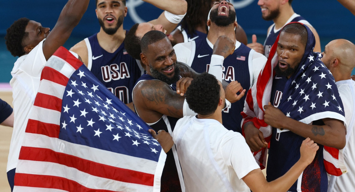 Estados Unidos ganó el oro en básquet en los Juegos Olímpicos. Foto: Reuters