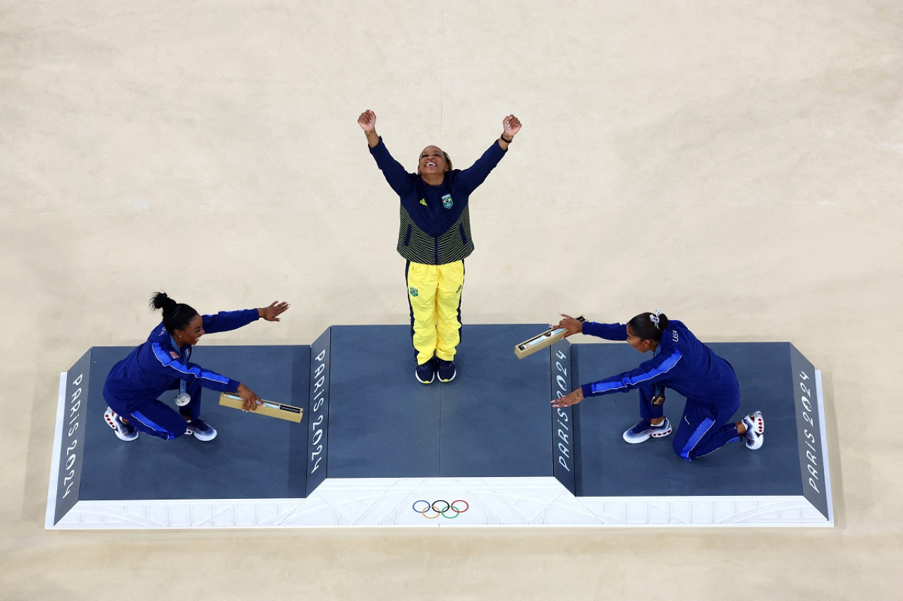 Rebeca Andrade; París 2024. Foto: Reuters.