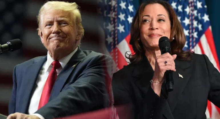 Donald Trump y Kamala Harris, los candidatos a las elecciones en EEUU. Foto: Reuters.