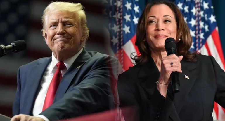 Donald Trump y Kamala Harris, los candidatos a las elecciones en EEUU. Foto: Reuters.