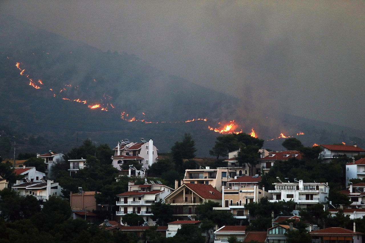 Incendios forestales en Grecia. Foto: EFE