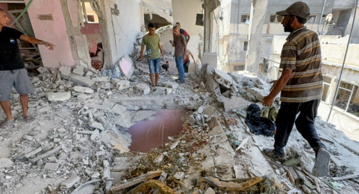 Continúan los destrozos en la Franja de Gaza. Foto: Reuters.