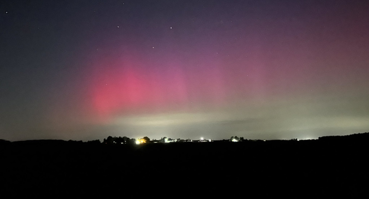 Las auroras boreales son comunes durante las tormentas geomagnéticas. Foto: X