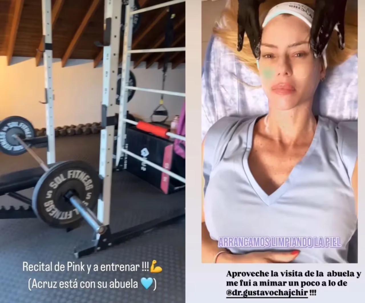 Nicole Neumann aprovecha a hacer sus actividades cuando no está con su hijo Cruz.