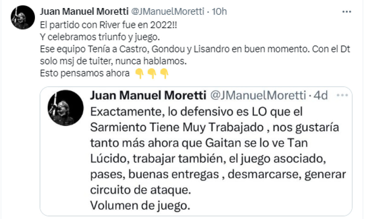 La respuesta de Juan Manuel Moretti, cantante de Estelares. Foto: Captura.