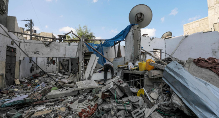 Destrucción en Gaza tras ataques israelíes. Foto: EFE.