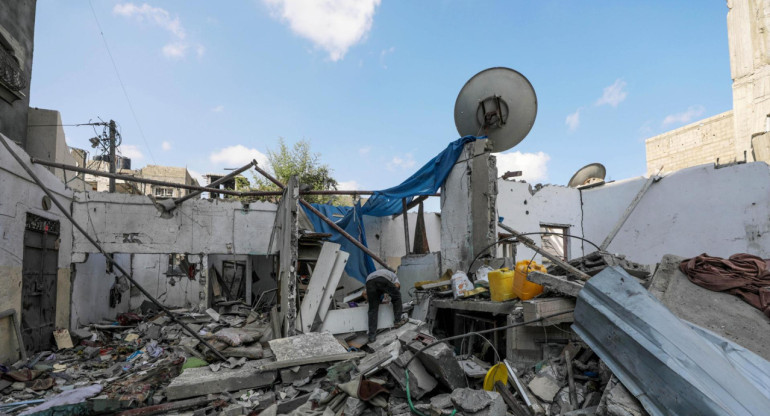 Destrucción en Gaza tras ataques israelíes. Foto: EFE.