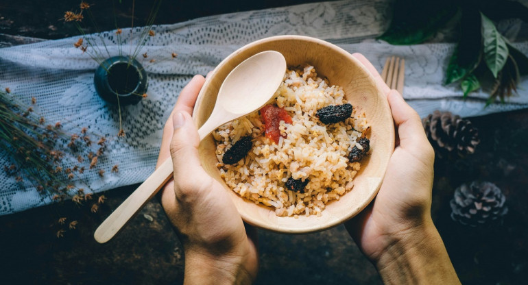 Arroz; alimento; comida. Foto: Unsplash.