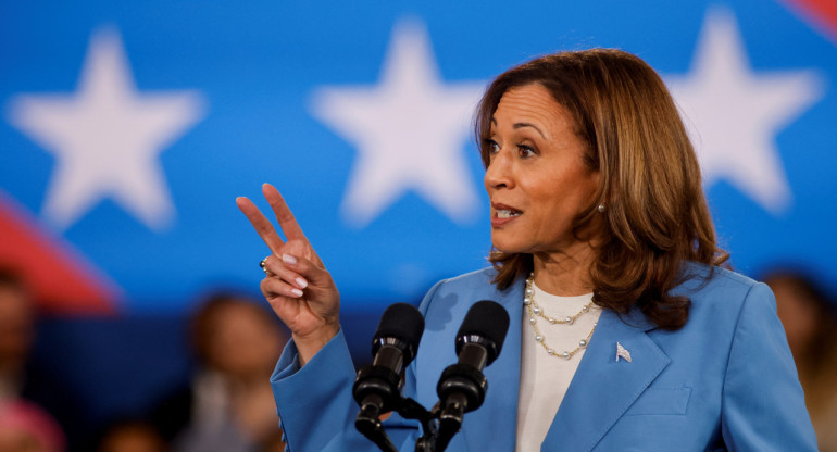 Acto de Kamala Harris en Carolina del Norte. Foto: REUTERS.