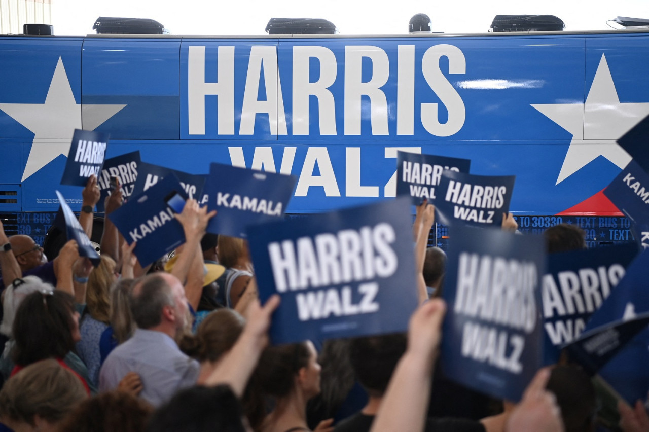 Votantes de Kamala Harris; elecciones en Estados Unidos. Foto: Reuters