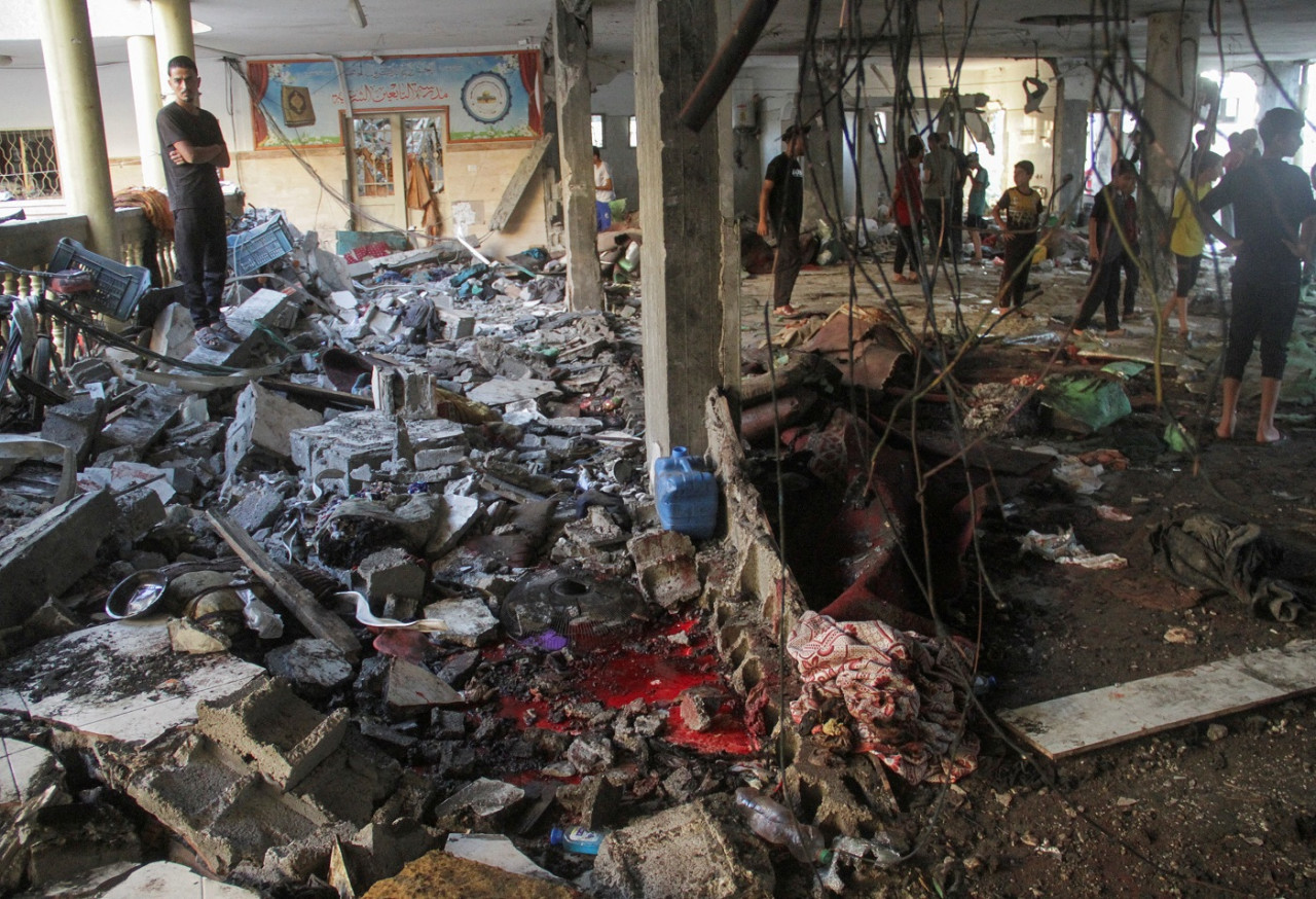 Israel bombardeó una escuela en Gaza. Foto: Reuters