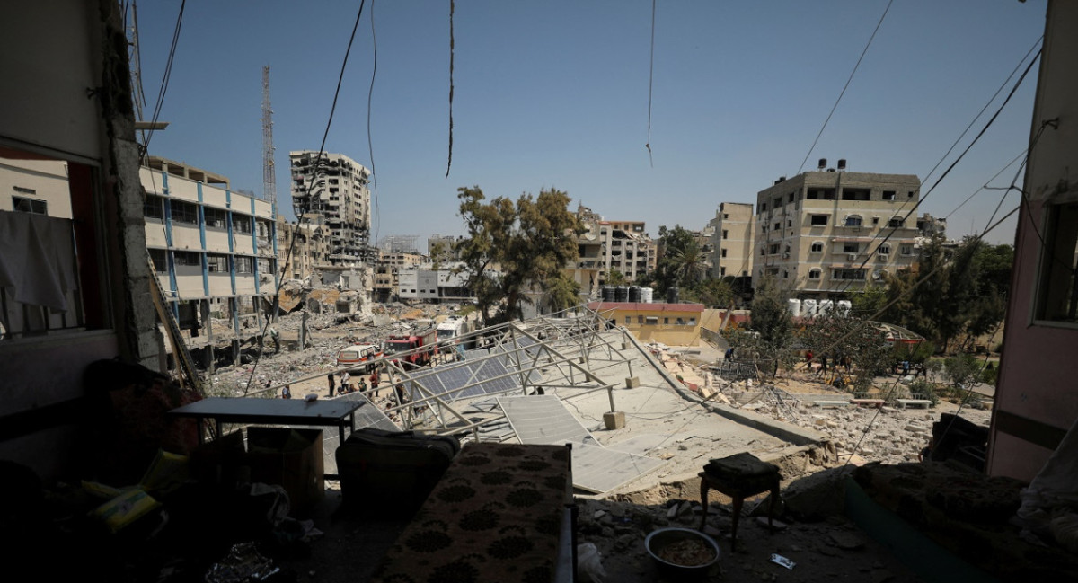 Israel bombardeó una escuela en Gaza. Foto: Reuters