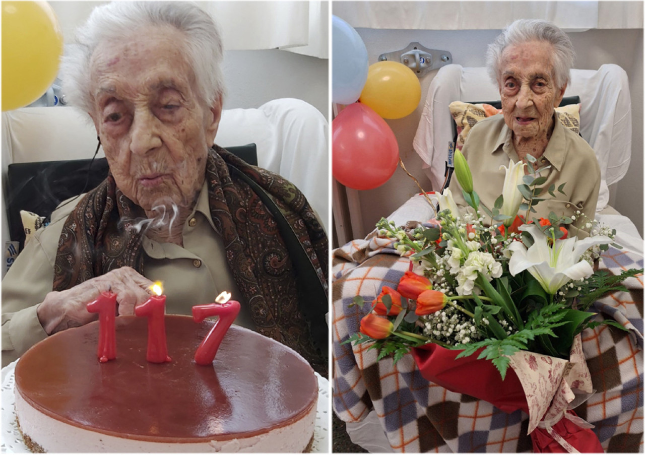 Falleció María Branyas a los 117 años. Foto: redes sociales.