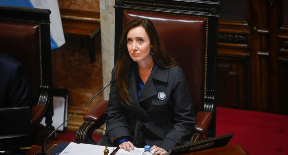 Victoria Villarruel en la sesión del Senado. Foto: NA