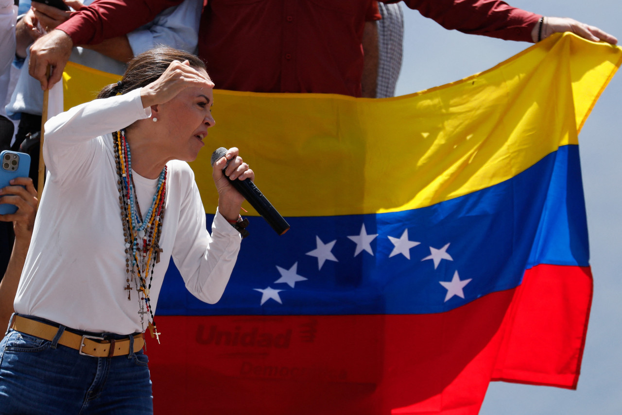 La líder opositora venezolana, María Corina Machado. Foto: Reuters.