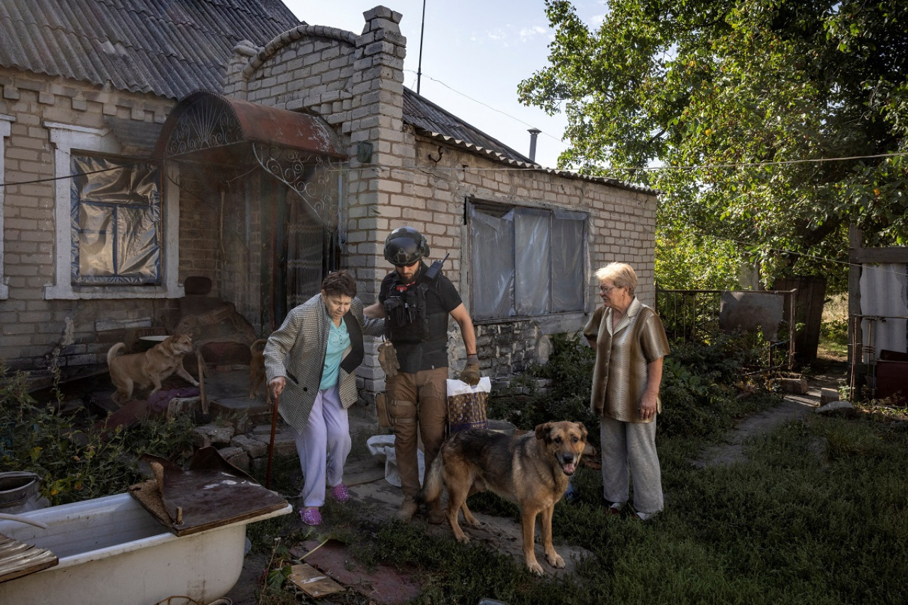 Desalojos en Pokrovsk. Foto: Reuters.