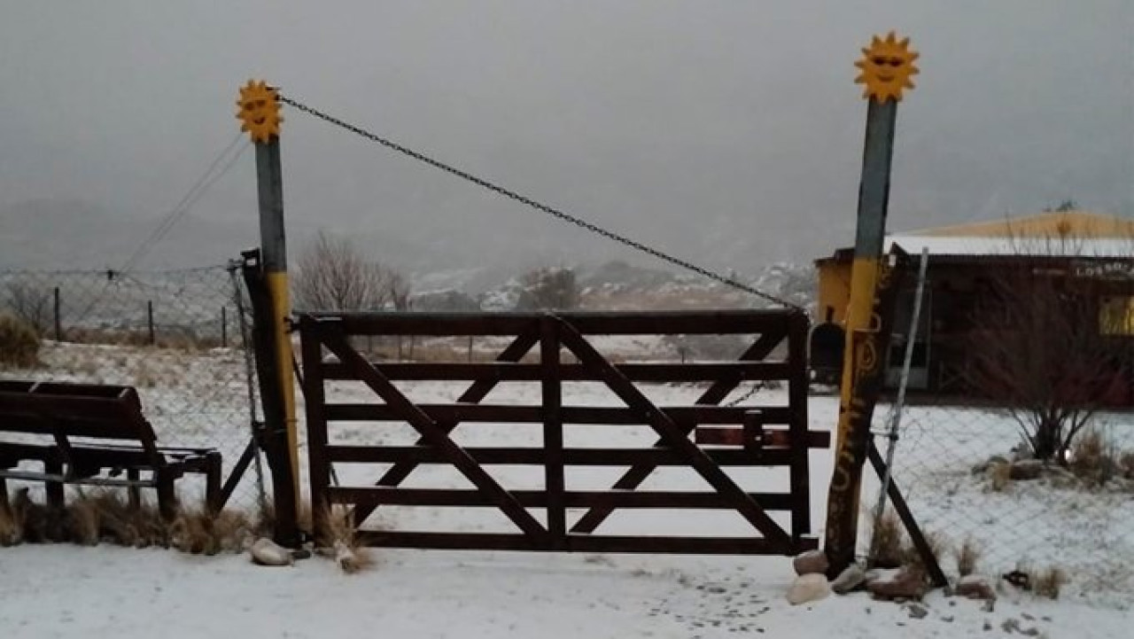 Nieve en las Altas Cumbres, Córdoba. Foto X.