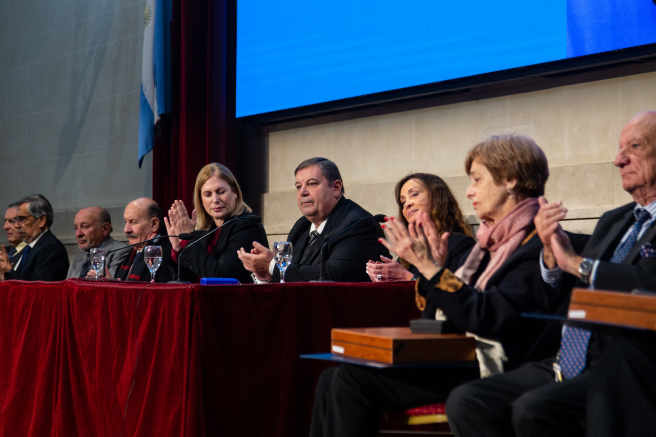 Homenaje a los convencionales constituyentes de 1994, a 30 años de la Reforma Constitucional, en la Universidad Nacional del Litoral. Foto: Prensa