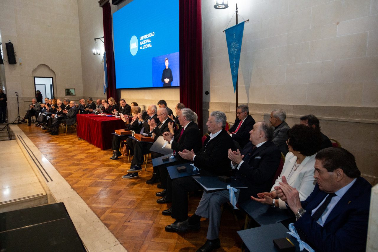 Homenaje a los convencionales constituyentes de 1994, a 30 años de la Reforma Constitucional, en la Universidad Nacional del Litoral. Foto: Prensa