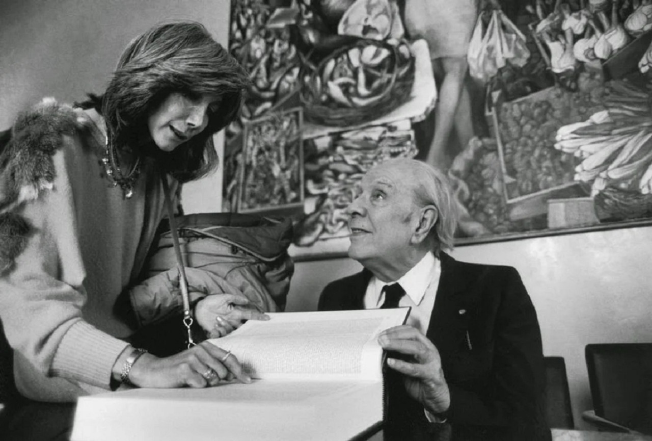 Jorge Luis Borges y María Kodama. Foto: NA