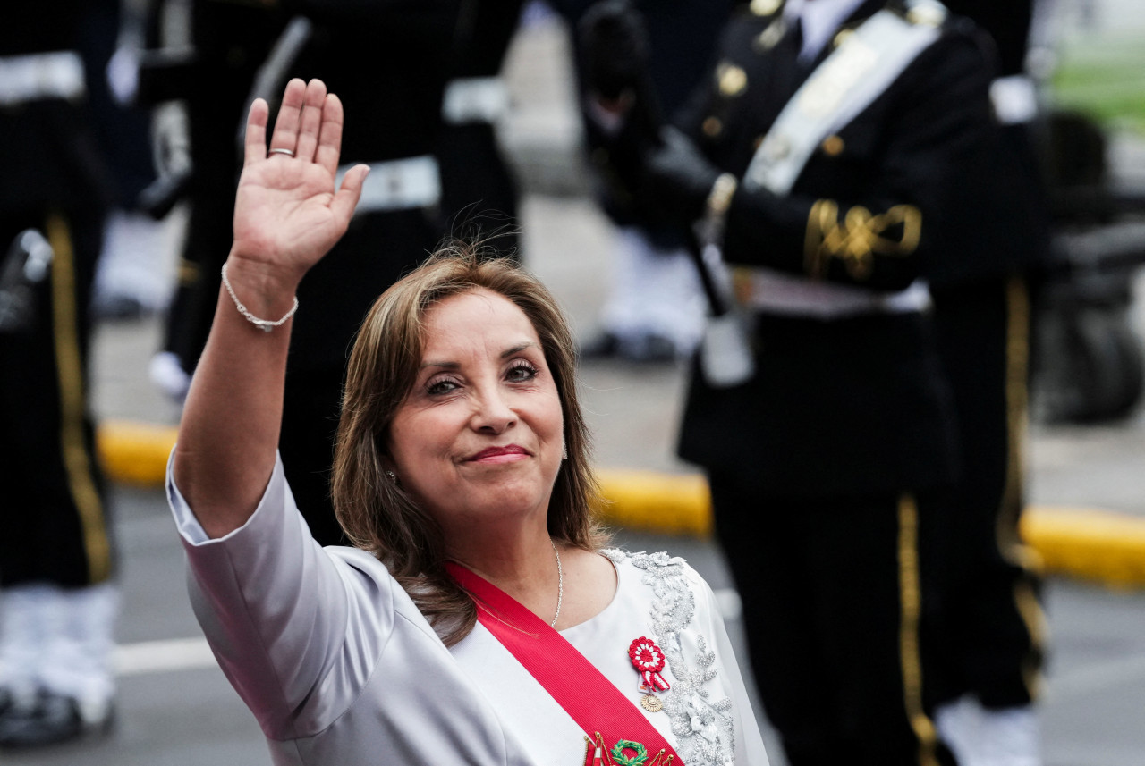 Dina Boluarte, presidenta de Perú. Foto: Reuters.