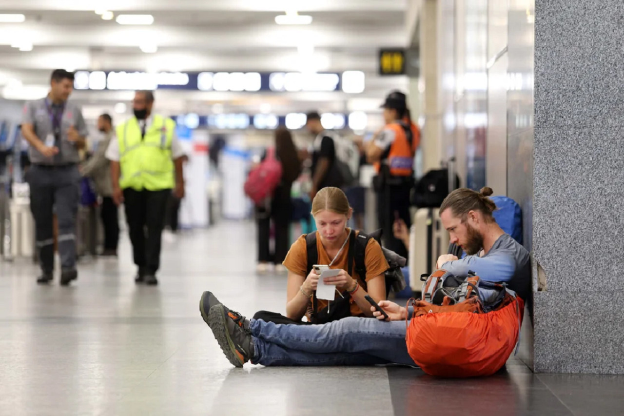 Vuelos demorados en Aeroparque. Foto: NA