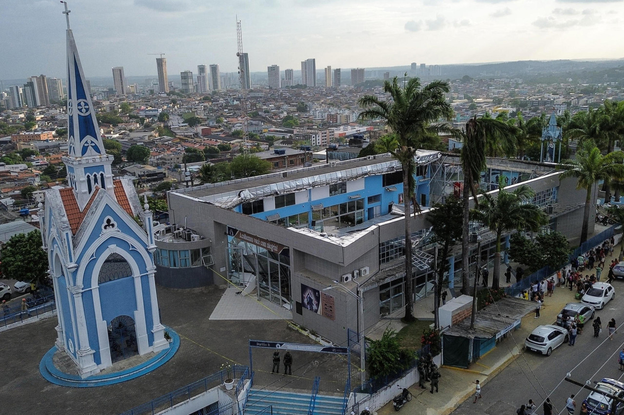 el Santuario Arquidiocesano de Nuestra Señora de la Concepción, en el Morro da Conceição, en Recife, donde sucedió la tragedia. Foto: EFE.