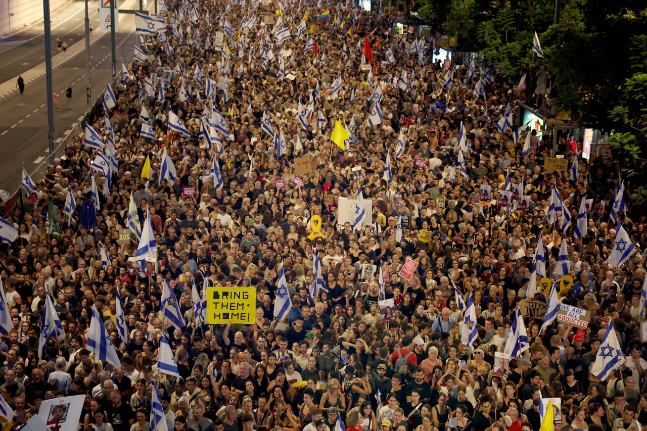 Protestas contra el Gobierno en Israel. Foto: Reuters.