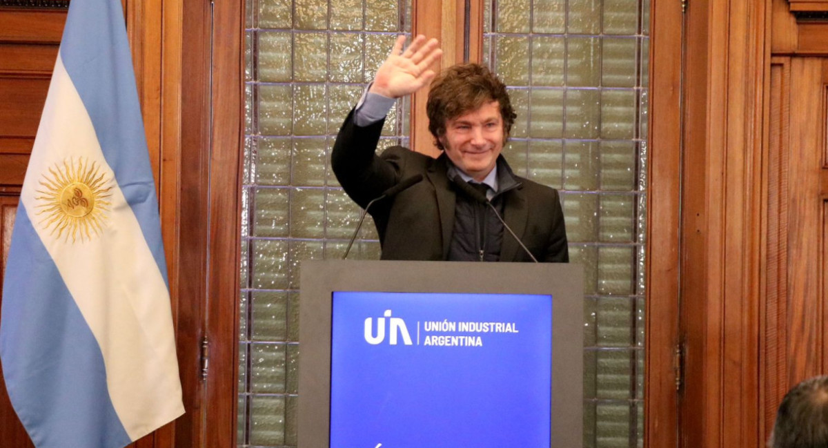 Javier Milei en la UIA por el Día de la Industria. Foto: Prensa Presidencia