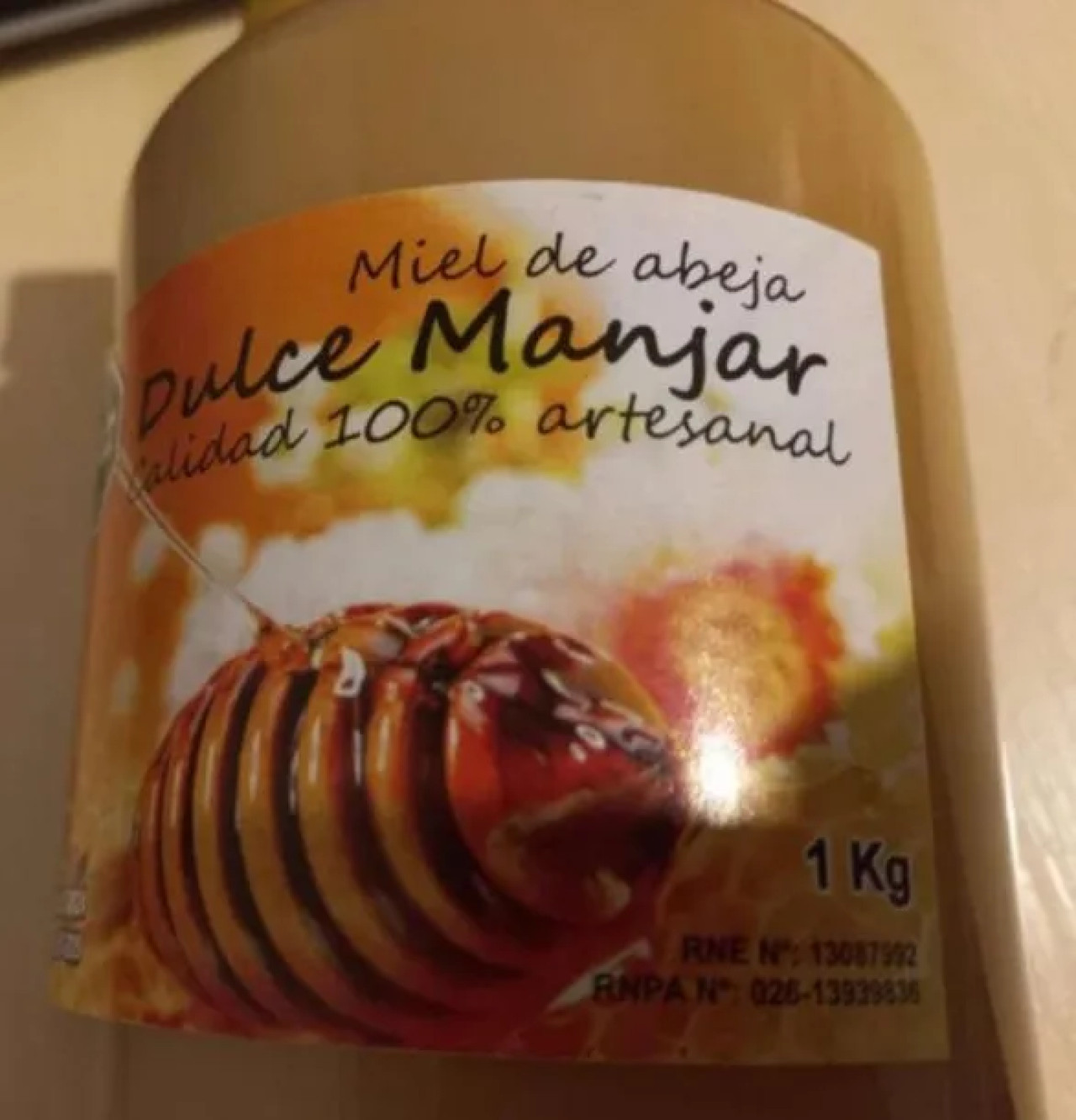 Miel de abeja Dulce Manjar. Foto X.